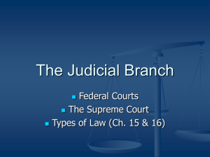 The Judicial Branch - Avery County Schools