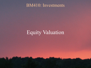 Equity Valuation - BYU Marriott School