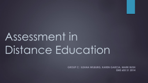 Assessment in Distance Education
