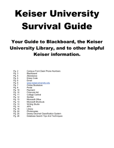 Keiser University Annotated Database List 2009
