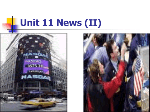 Unit 11 News (II) Part I Warming up