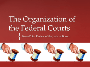 The Organization of the Federal Courts - fchs