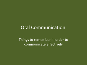 Oral Communication