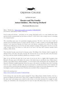 Anton Chekhov, The Cherry Orchard