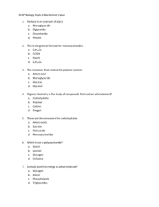 IB DP Biology Topic 2 Biochemistry Quiz Maltose is an example of a