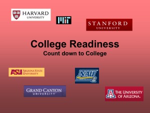 College Readiness Count down to College