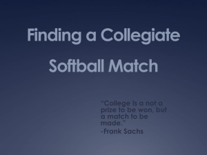 Finding a Collegiate Softball Match for the Renegades