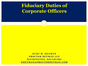 Fiduciary Duties of Corporate Officers
