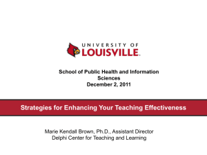 Teaching Effectiveness - University of Louisville Public