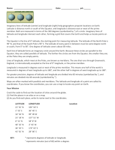 LAtitude and longitude