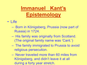 Kant's Epistemology