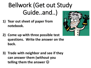 Study Guide Review