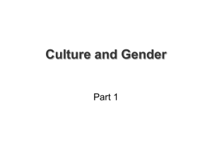 Culture and Gender