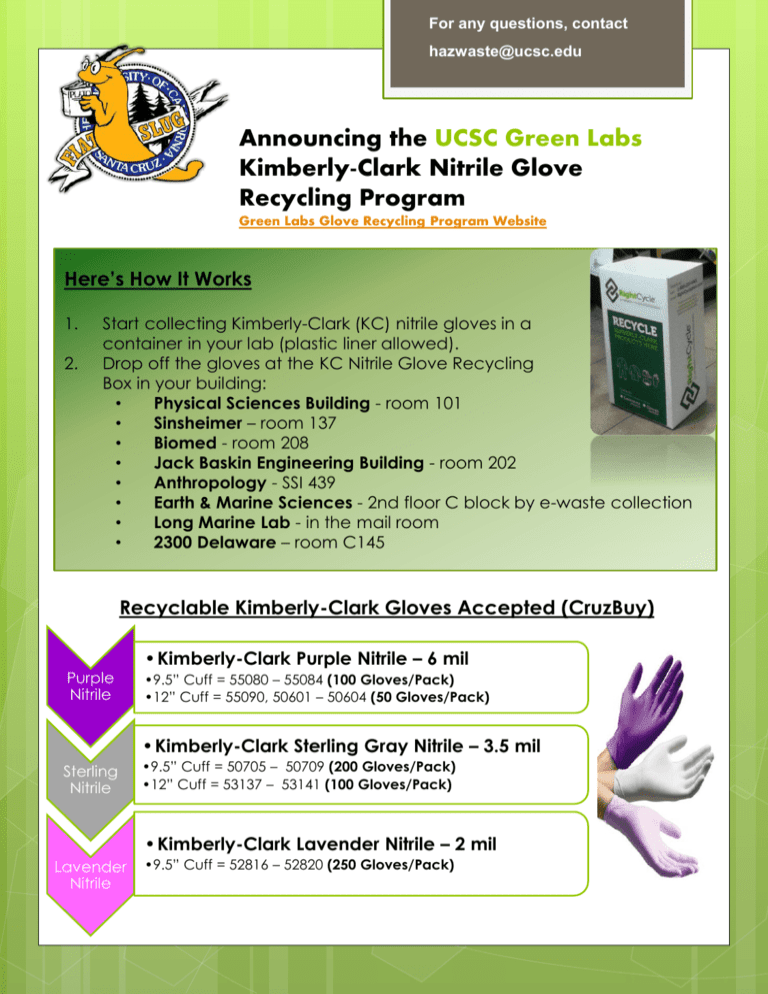 Glove Flyer UCSC Office of Sustainability