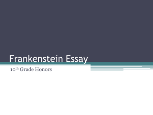 Frankenstein Essay Lesson Powerpoint