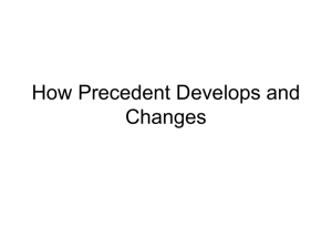 How Precedent Develops and Changes