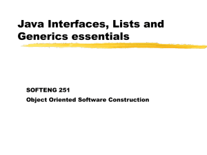 Interfaces, Lists and Generics