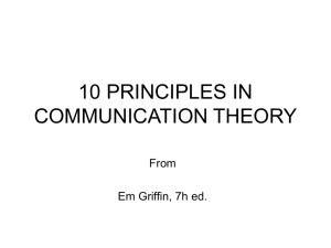 10 PRINCIPLES IN COMMUNICATION THEORY