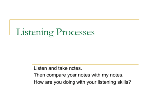 Listening Processes