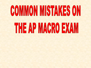 COMMON MISTAKES ON THE AP MACRO EXAM