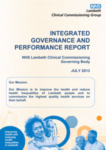 Governance and Performance Report