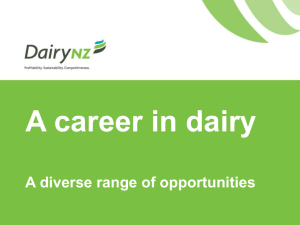 A career in dairy - Lincoln University