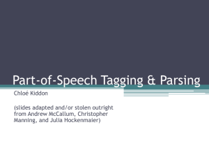 Part-of-Speech Tagging & Parsing