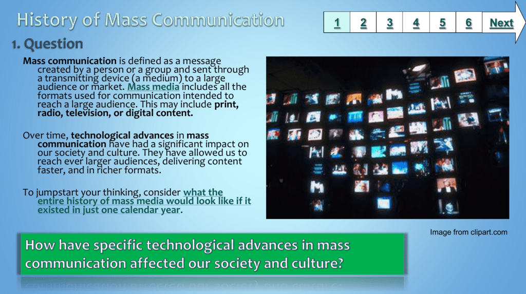 the evolution of mass communication