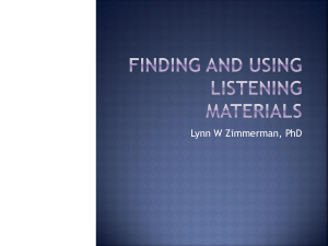 Finding and Using Listening Materials