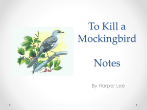To Kill A Mockingbird Notes
