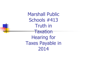 2013 Truth in Taxation Presentation
