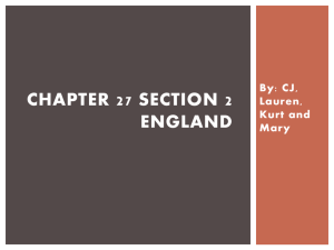 Chapter 27 Section 2 England