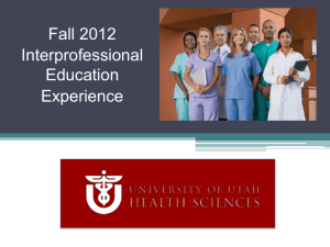 2011 - Interprofessional Education