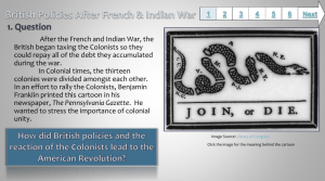 British Policies After French & Indian War