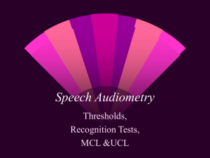 Thresholds for Speech