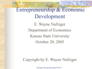 Development Economics – Econ 682