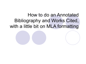 How to do an annotated bibliography