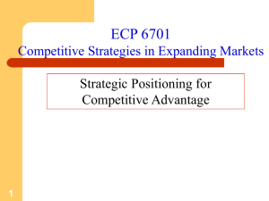 Strategic Positioning and Competitive Advantage