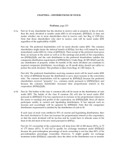 Chapter 6 - Distributions of Stock