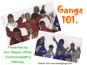Gangs 101 - COMMONWEALTH'S ATTORNEY, Halifax County
