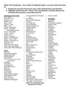 Vocabulary Sheet - Madison County Schools