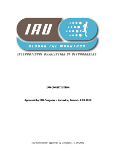 IAU Constitution - International Association of Ultra Runners