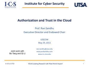 Authorization and Trust in the Cloud