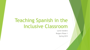 Teaching Spanish in the Inclusive Classroom