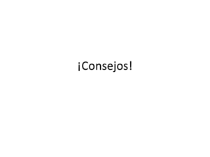 ¡Consejos! - Spanish 101