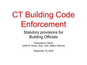 CT Building Code Enforcement - Connecticut Building Officials