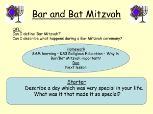 Bar and Bat Mitzvah - WhiteHouseCurriculum