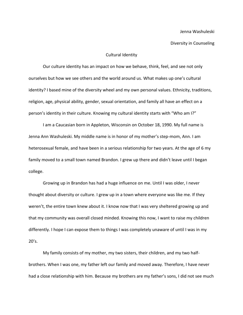 Cultural Reflection Essay