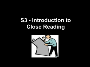 Close Reading Question Types