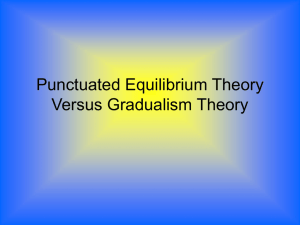 Punctuated Equilibrium Theory Versus Gradualism Theory